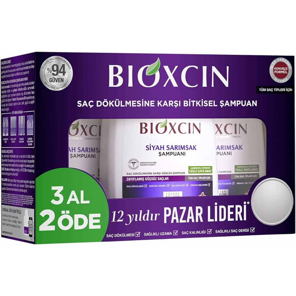 Bioxcin Siyah Sarımsak Şampuanı 300 ml - 3 Al 2 Öde