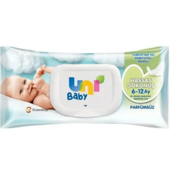 Uni Baby Hassas Dokunuş 6-12 Ay Islak Mendil 52 Yaprak