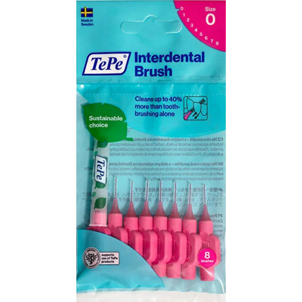 Tepe Arayüz Fırçası Pembe 0,4 mm 8'li