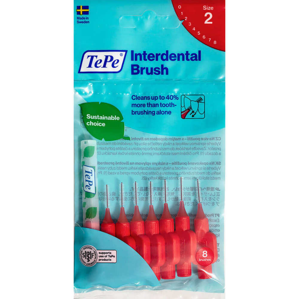 Tepe Arayüz Fırçası Kırmızı 0,5 Mm 8 Li Paket
